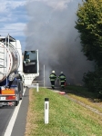 LKW Brand in Henndorf auf der Bundestraße B56 