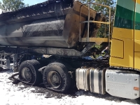 LKW Brand in Henndorf auf der Bundestraße B56 